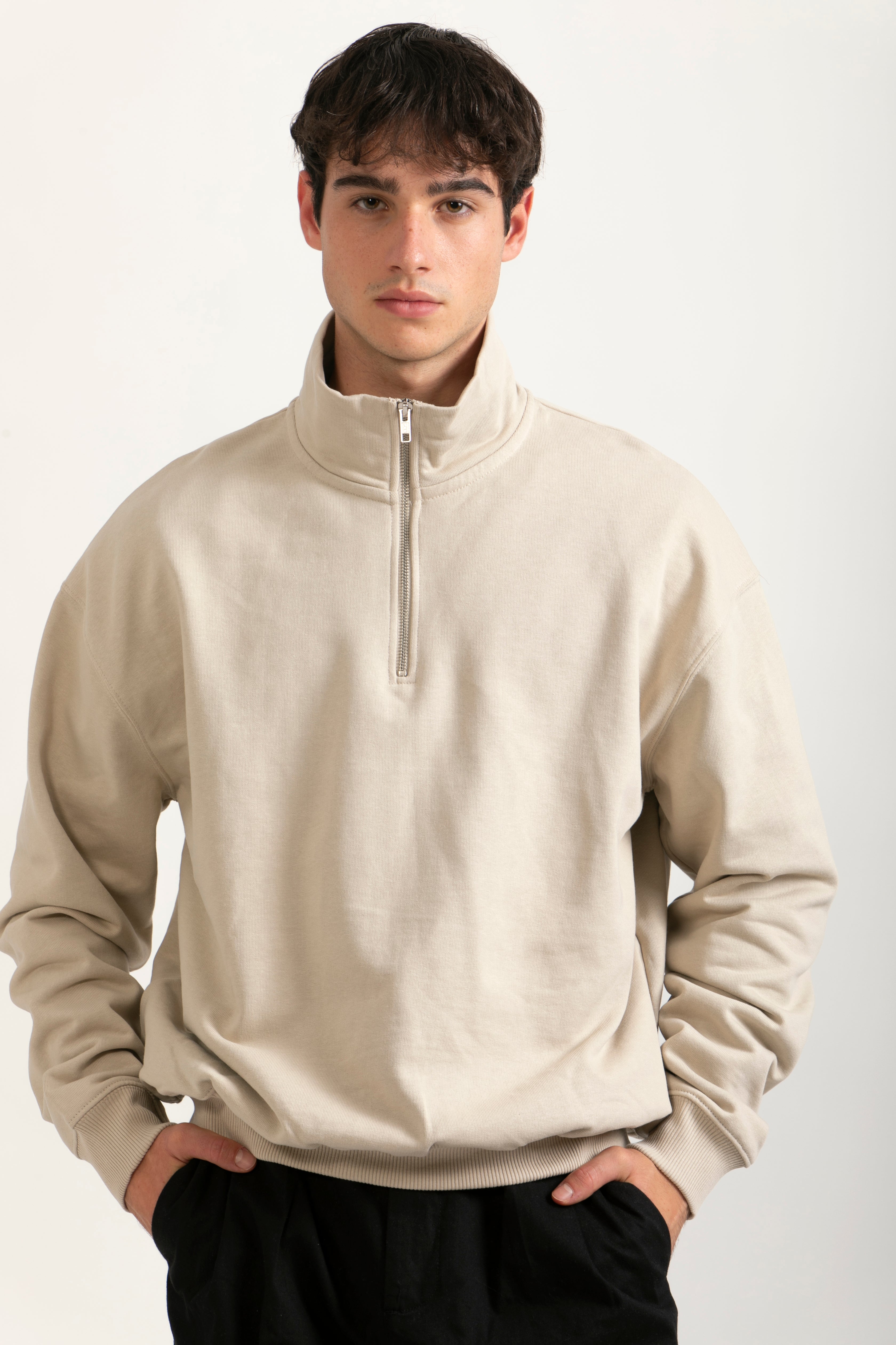 Sudadera Orgánica Oversize con Cremallera - 022