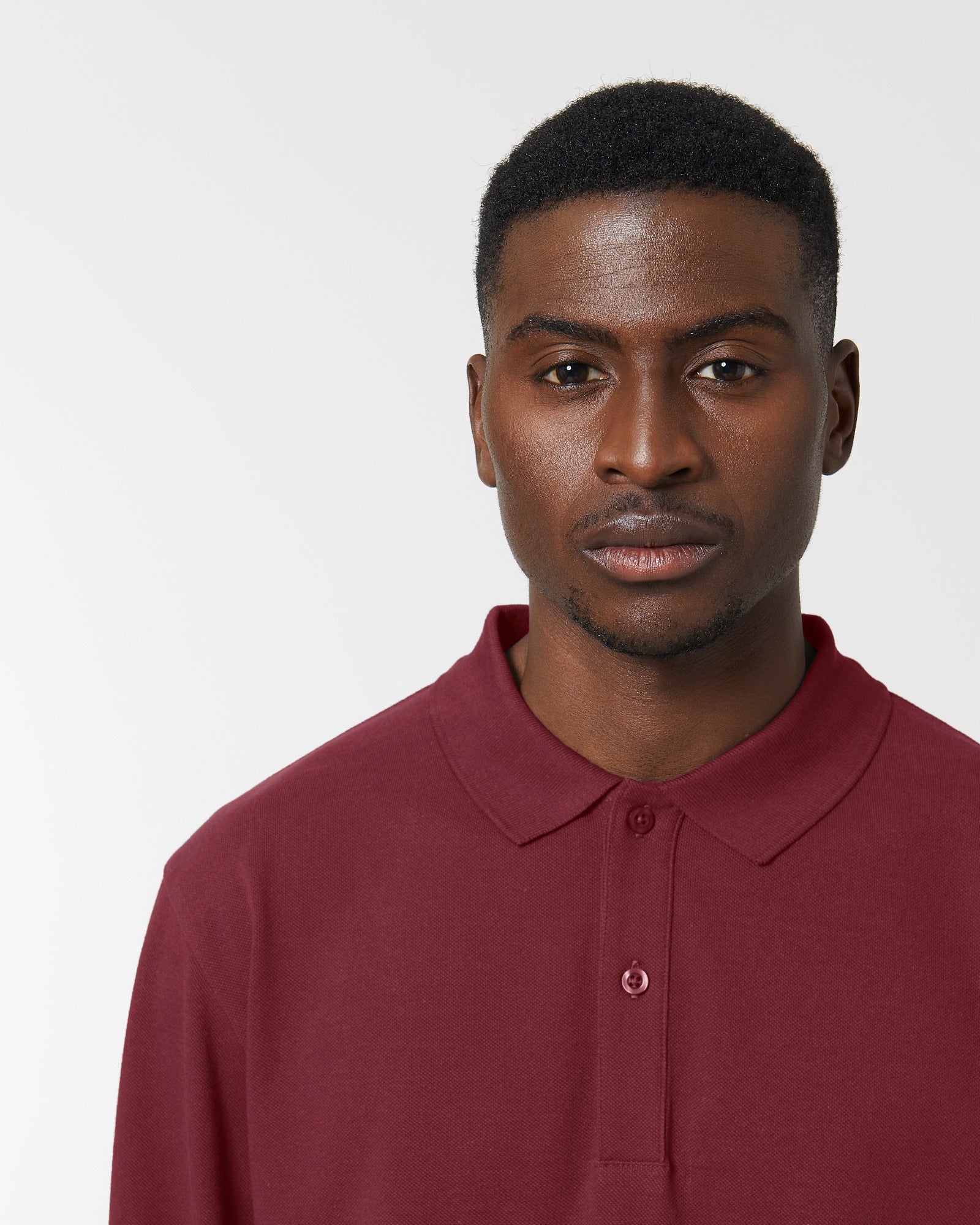 Men Organic Polo Long Sleeve - 014 - Totis Basics