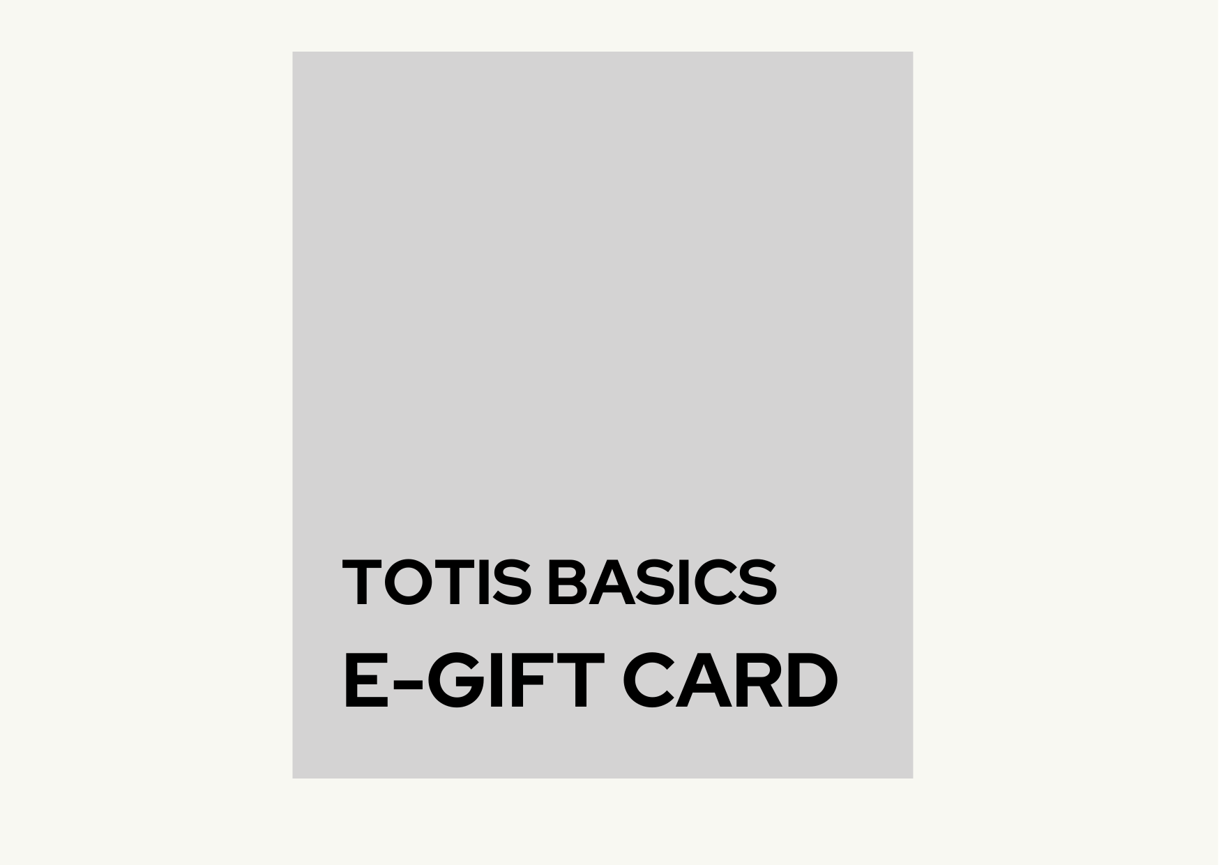 E-GIFT CARD