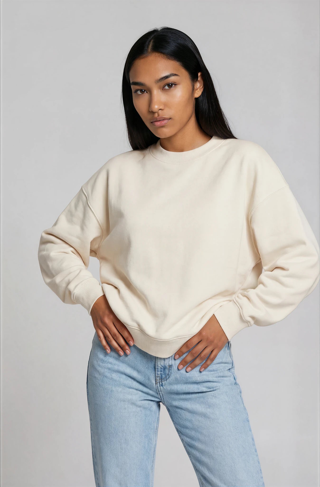 Sudadera Orgánica Oversize  Boxy - 040