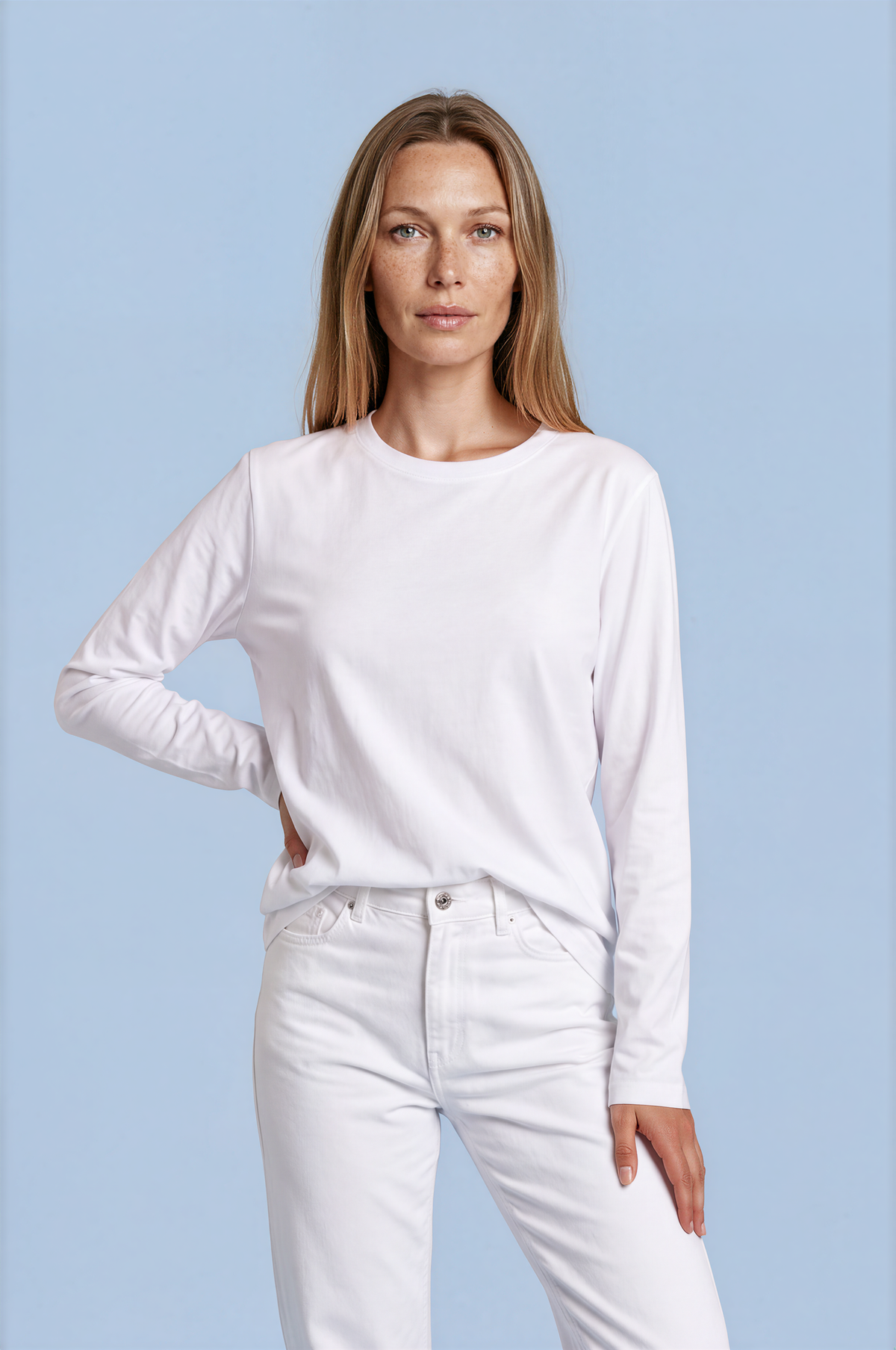 Camiseta Básica Premium Algodón Orgánico – Manga Larga Mujer