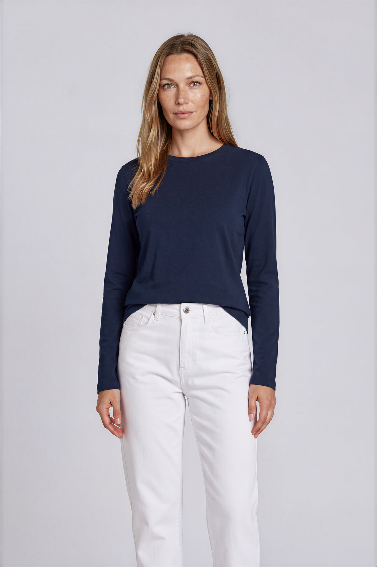 Camiseta Básica Premium Algodón Orgánico – Manga Larga Mujer