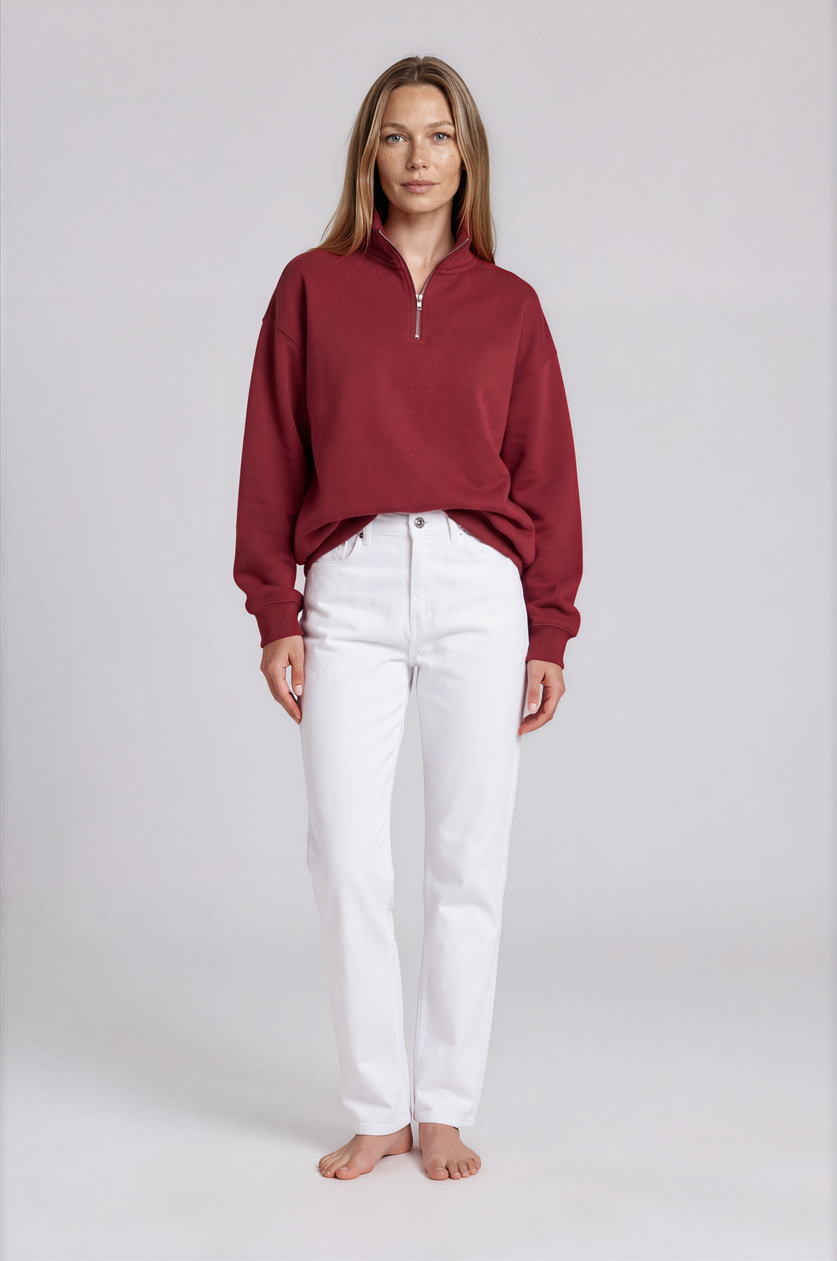 Sudadera Orgánica Oversize con Cremallera - 021
