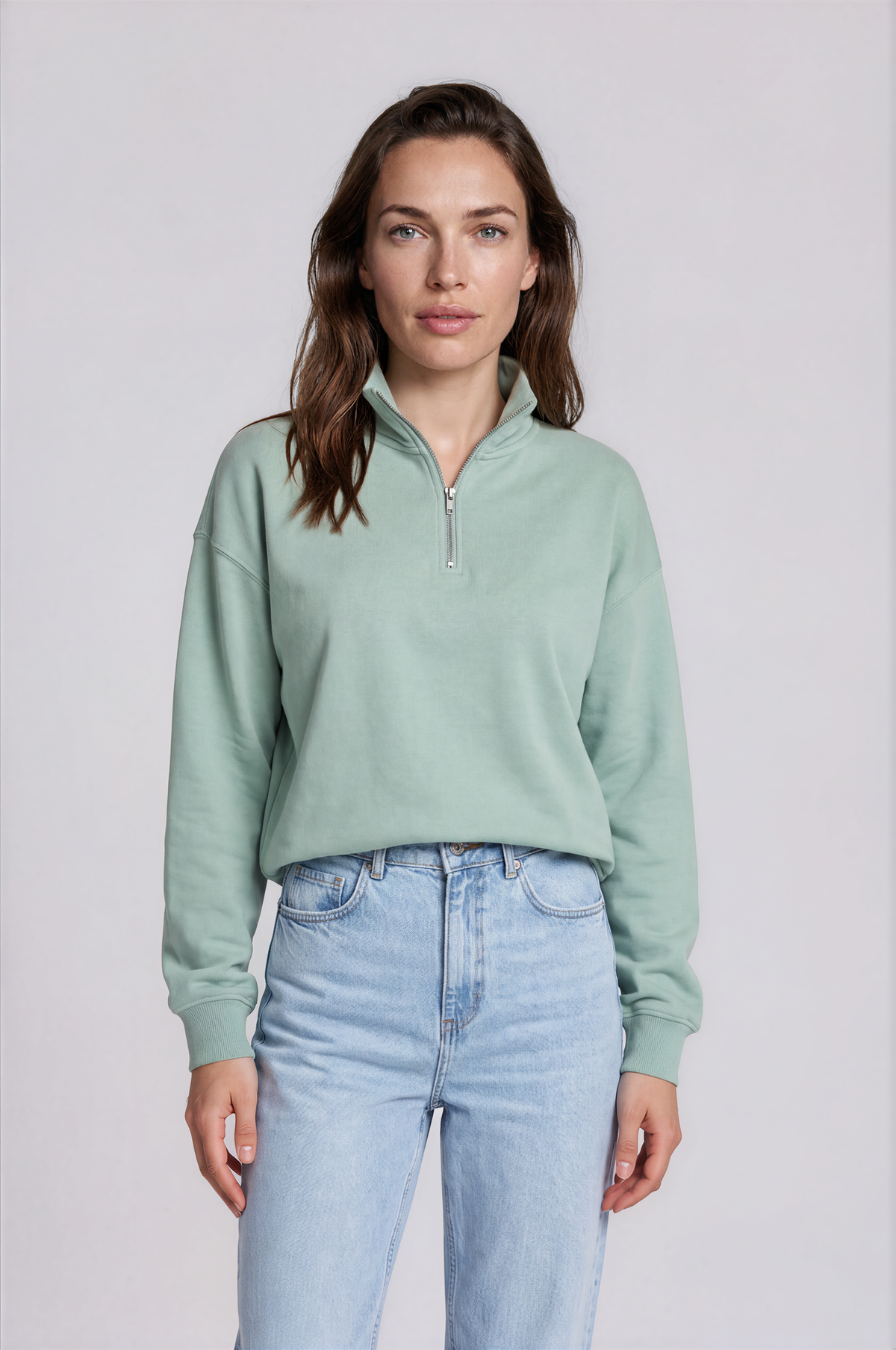 Sudadera Orgánica Oversize con Cremallera - 021