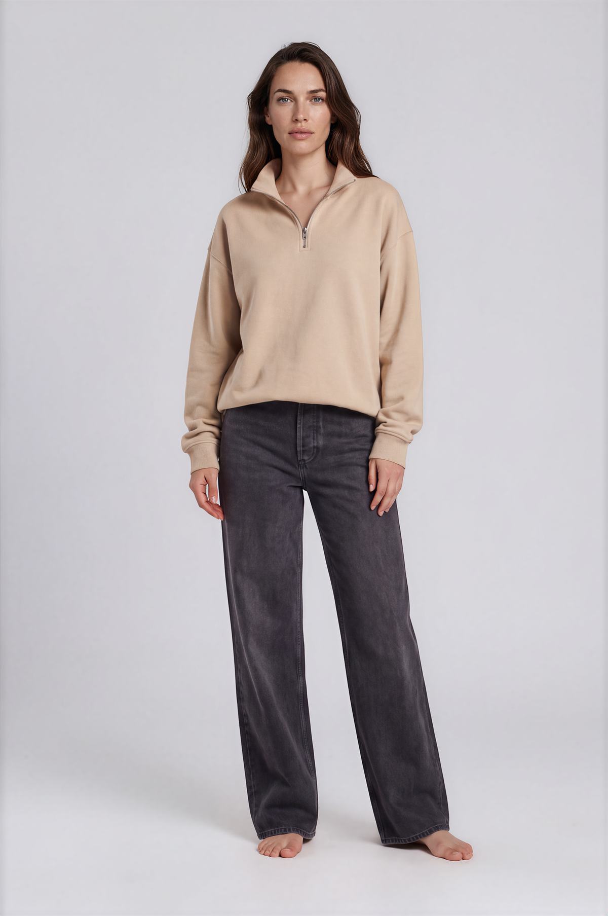 Sudadera Orgánica Oversize con Cremallera - 021