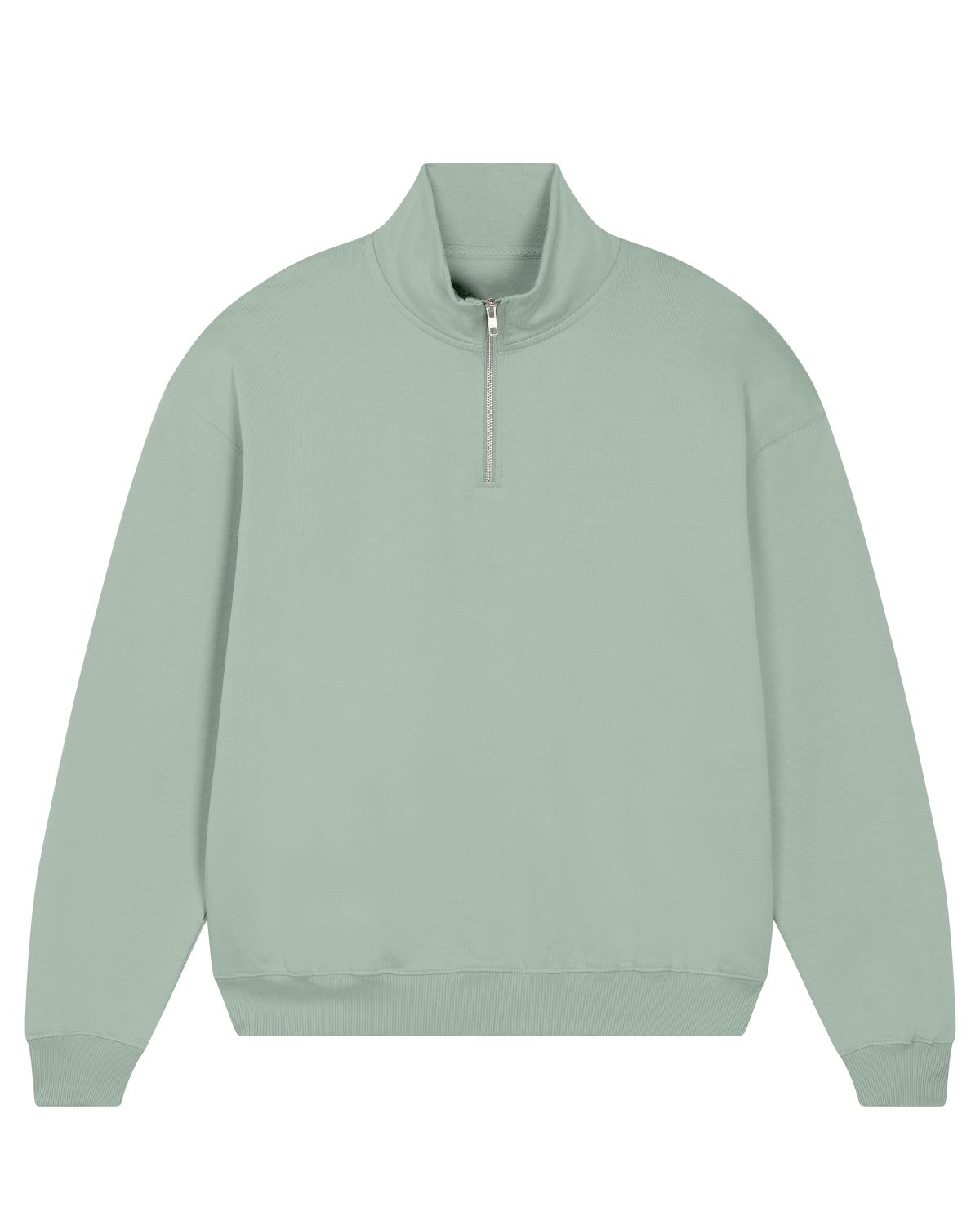 Oversize Organic Sweatshirt with Zipper - 022